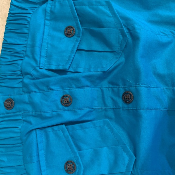 Body Central Blue Mini Sleeveless Tube Fit Pockets Cute Summer Dress size M 1032 - Picture 6 of 11